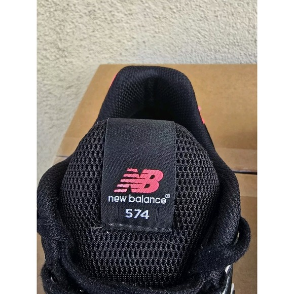 New Balance 574 Black Pink Womens Size 8 Athletic Shoes Sneakers WS574FGB - Picture 10 of 12